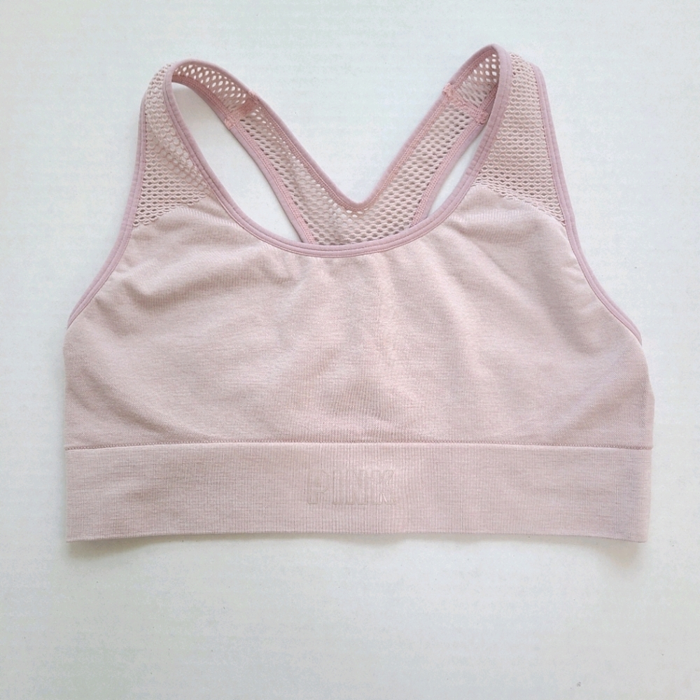 PINK Sports Bra light pink mesh straps